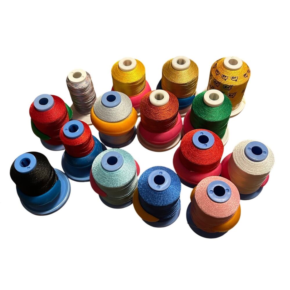 Robison-Anton Embroidery Thread 15 Spools  SB Poly and SS Rayon Multi Color